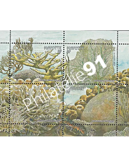 Mayotte n° 200 à 203 - Feuille - collection timbres Dom-Tom