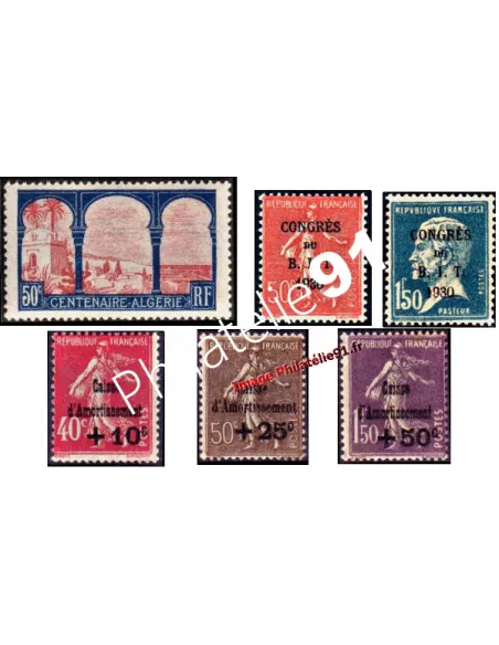 Timbres de France - Année 1930 neuve charnière