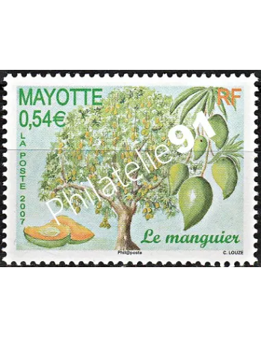 Mayotte n° 205, Le Manguier, collection timbres Dom-Tom
