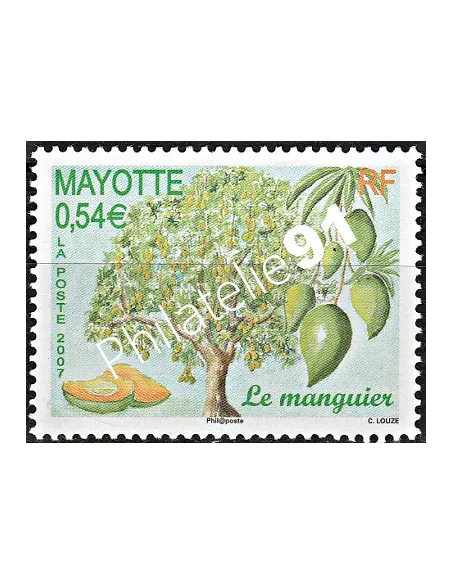 Mayotte n° 205, Le Manguier, collection timbres Dom-Tom