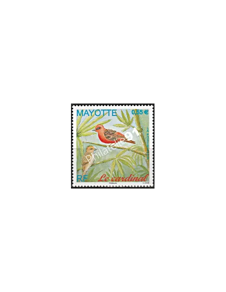 Mayotte n° 221, oiseaux, collection timbres Dom-Tom
