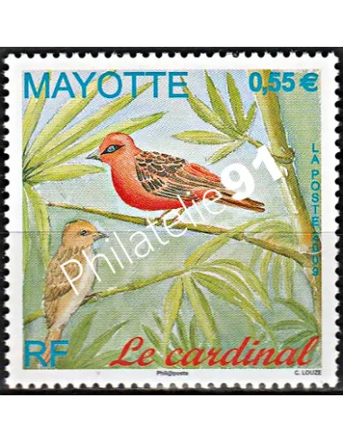 Mayotte n° 221, oiseaux, collection timbres Dom-Tom