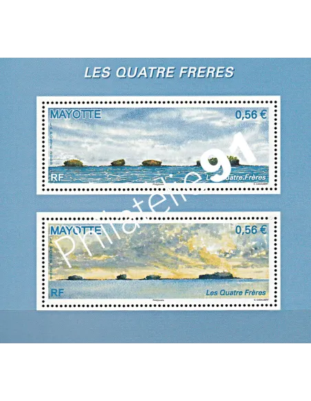 Mayotte n° 228 à 229 - BF n° 6 - collection timbres Dom-Tom