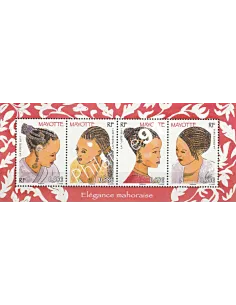 Mayotte n° 241 à 244 - Feuille - collection timbres Dom-Tom