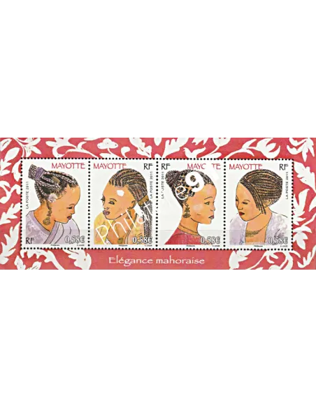 Mayotte n° 241 à 244 - Feuille - collection timbres Dom-Tom