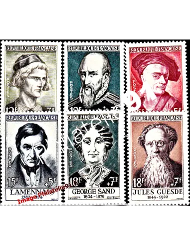 Timbres de France n° 1108 à 1113 - Célébrités du XIIIe au XIXe siècle