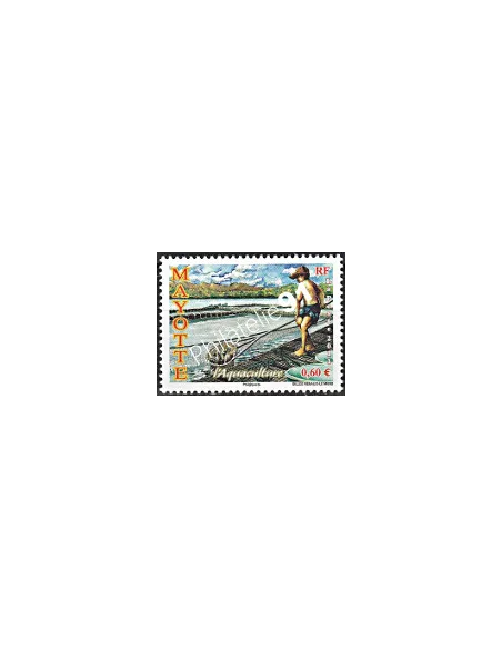 Mayotte n° 261, pêcheur, collection timbres Dom-Tom