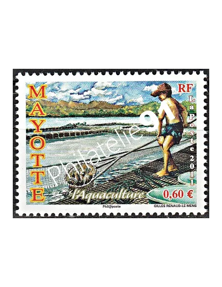 Mayotte n° 261, pêcheur, collection timbres Dom-Tom