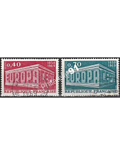 Timbre n° 1598 à 1599  oblitéré - collection timbres France