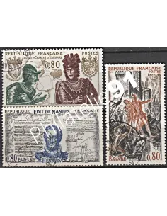 Timbre n° 1616 à 1618  oblitéré - collection timbres France