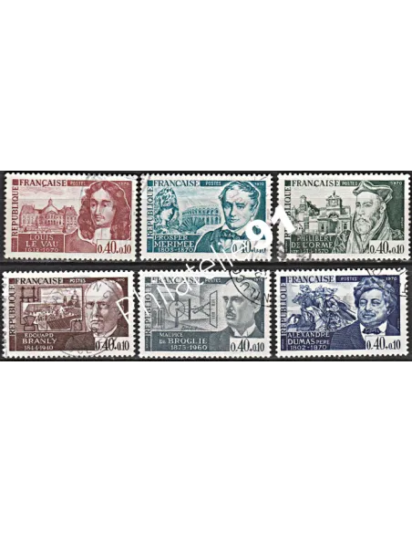Timbre n° 1623 à 1628  oblitéré - collection timbres France