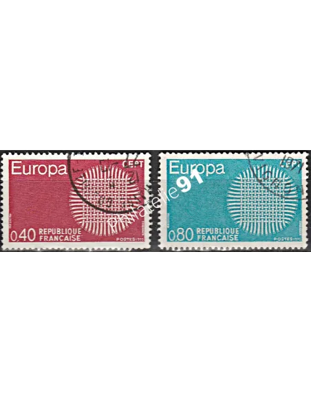 Timbre n° 1637 à 1638  oblitéré - collection timbres France