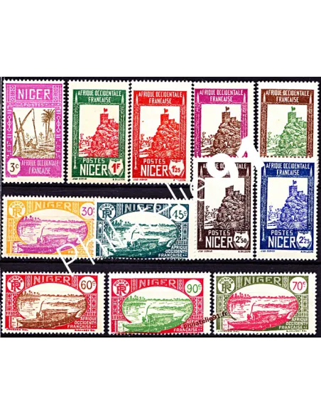 Timbre du Niger  n° 74 à 85 - Collection timbres Colonies