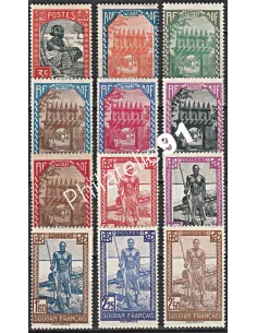 Timbres du Soudan n° 110 à 121 - collection timbres colonies