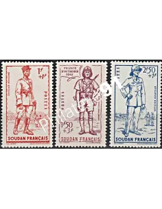Timbres du Soudan n° 122 à 124 - collection timbres colonies