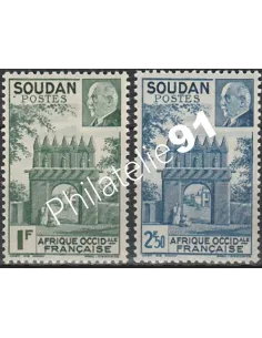 Timbres du Soudan n° 129 à 130 - Timbres des colonies françaises