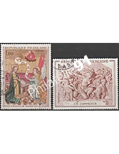 Timbre n° 1640 à 1641  oblitéré - collection timbres France