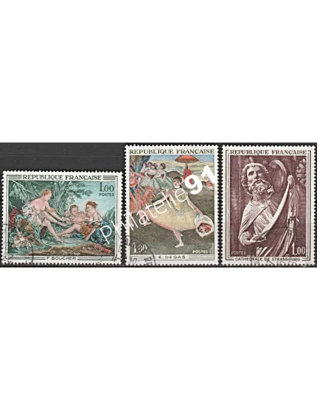 Timbre n° 1652 à 1654  oblitéré - collection timbres France