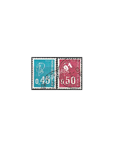 Timbre n° 1663 à 1664  oblitéré - collection timbres France