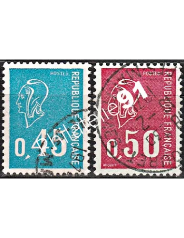 Timbre n° 1663 à 1664  oblitéré - collection timbres France