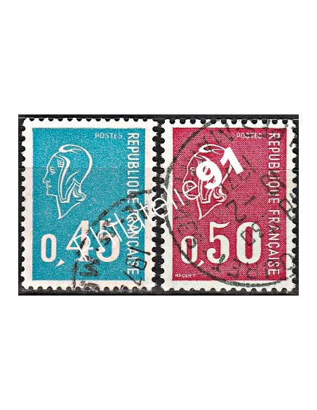 Timbre n° 1663 à 1664  oblitéré - collection timbres France