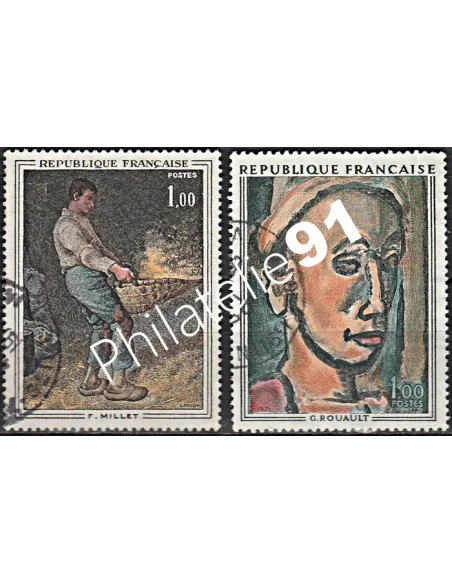 Timbre n° 1672 à 1673  oblitéré - collection timbres France
