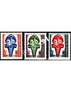 POLYNESIE - Timbre-Taxe n°    1 à 3  ** - Masque