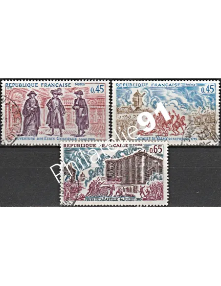 Timbre n° 1678 à 1680  oblitéré - collection timbres France