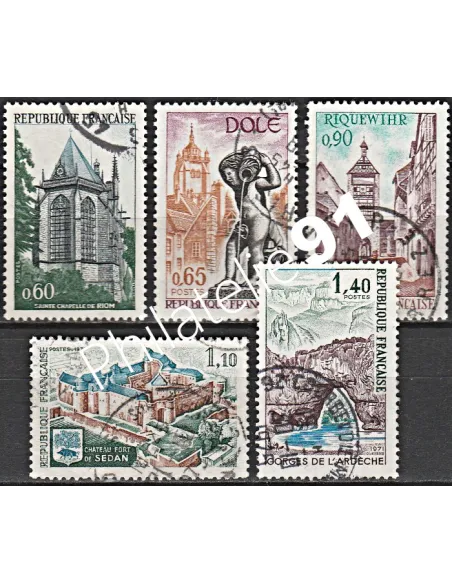 Timbre n° 1683 à 1687  oblitéré - collection timbres France