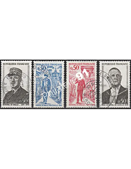 Timbre n° 1695 à 1698  oblitéré - collection timbres France