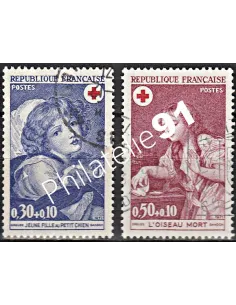 Timbre n° 1700 à 1701  oblitéré - collection timbres France