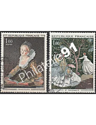 Timbre n° 1702 à 1703  oblitéré - collection timbres France