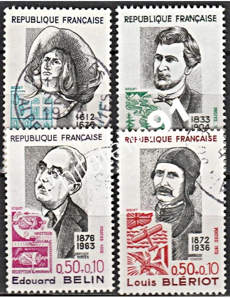Timbre n° 1706 à 1709  oblitéré - collection timbres France