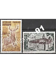 Timbre n° 1725 à 1726  oblitéré - collection timbres France