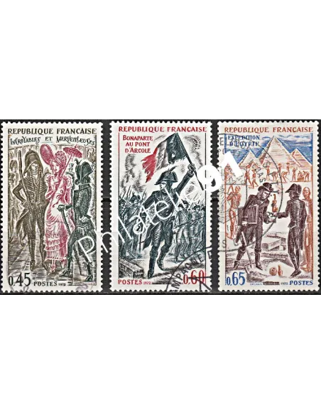Timbre n° 1729 à 1731  oblitéré - collection timbres France