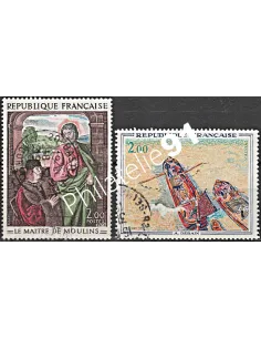 Timbre n° 1732 à 1733  oblitéré - collection timbres France