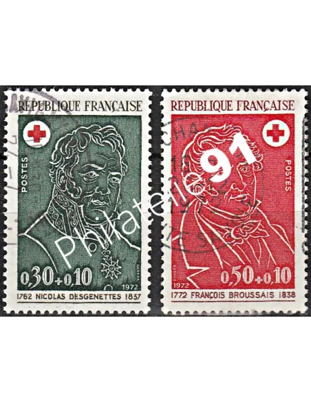Timbre n° 1735 à 1736  oblitéré - collection timbres France