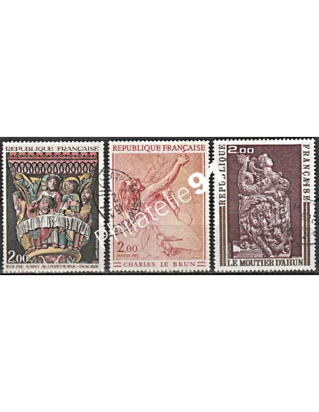 Timbre n° 1741 à 1743  oblitéré - collection timbres France