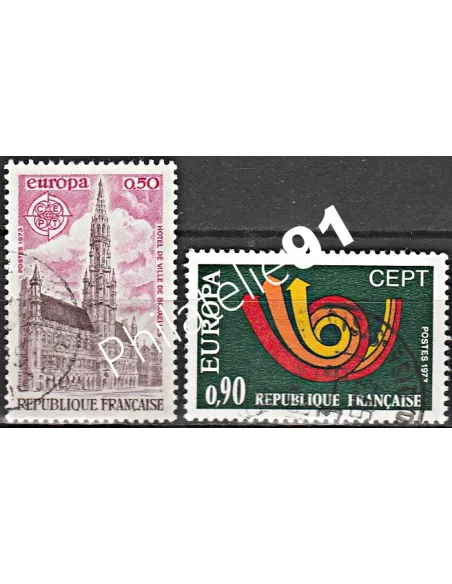 Timbre n° 1752 à 1753  oblitéré - collection timbres France