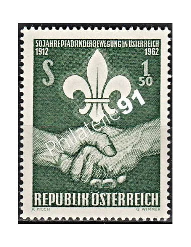 Timbres d’Autriche n° 960, scoutisme, Collection timbres europe