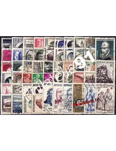 Timbres de France de l'Année 1957 oblitérés