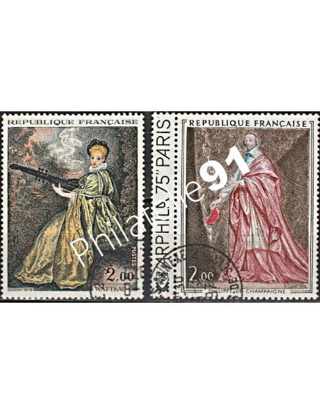 Timbre n° 1765 à 1766  oblitéré - collection timbres France
