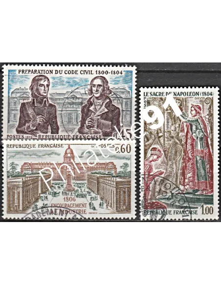 Timbre n° 1774 à 1776  oblitéré - collection timbres France
