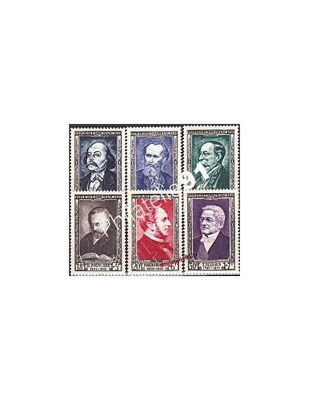 Timbres de France n°930 à 935, Célébrités 19e siècle, Collection Timbres France