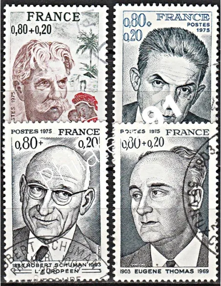 Timbre n° 1824 à 1827  oblitéré - collection timbres France