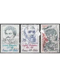 Timbre n° 1896 à 1898  oblitéré - collection timbres France