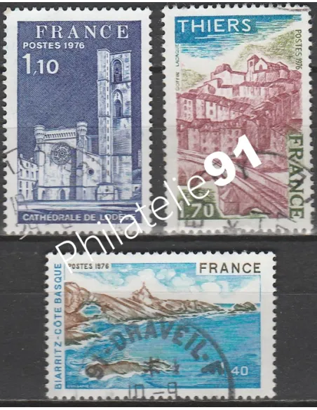 Timbre n° 1902 à 1904  oblitéré - collection timbres France