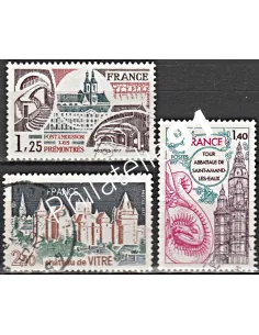 Timbre n° 1947 à 1949  oblitéré - collection timbres France