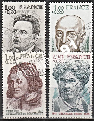 Timbre n° 1953 à 1956  oblitéré - collection timbres France