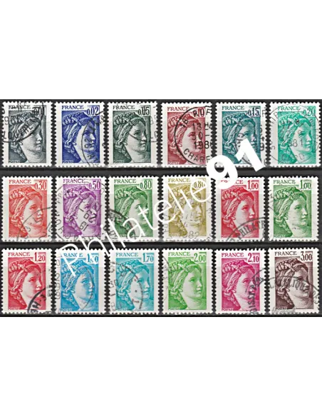 Timbre n° 1962 à 1979  oblitéré - collection timbres France